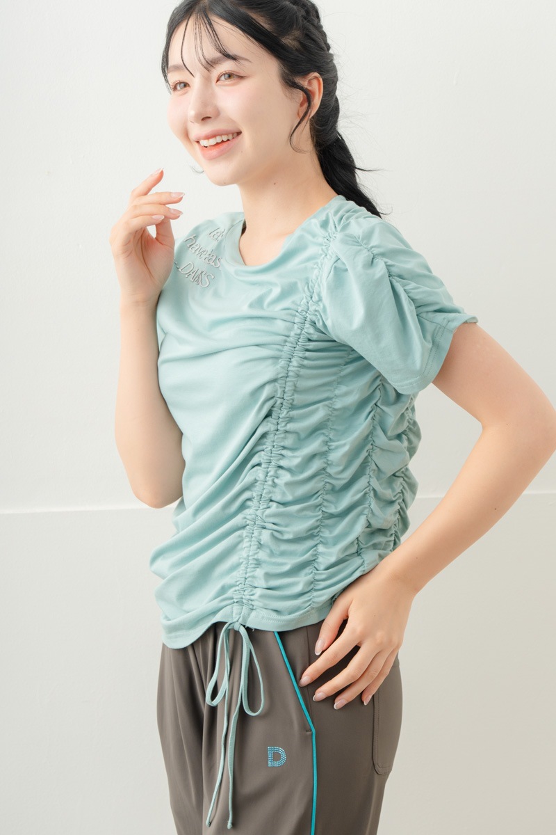 【先行割10％OFF】　シャーリングＴシャツ ミント 5634-1645【8/17まで】
