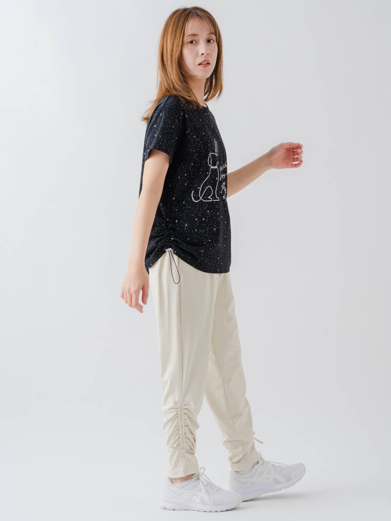 シルバーメタリックDogTシャツ ブラック 1634-1620