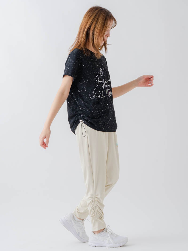 シルバーメタリックDogTシャツ ブラック 1634-1620