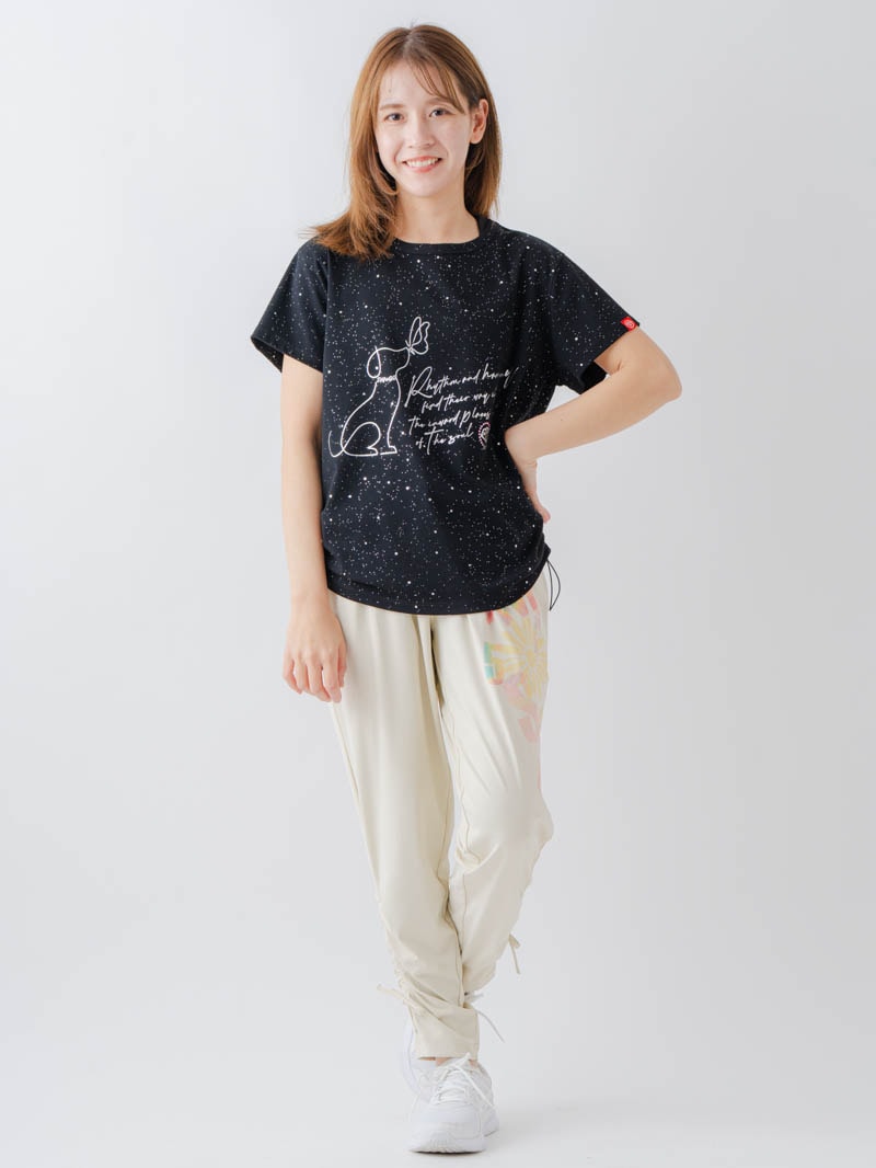 シルバーメタリックDogTシャツ ブラック 1634-1620