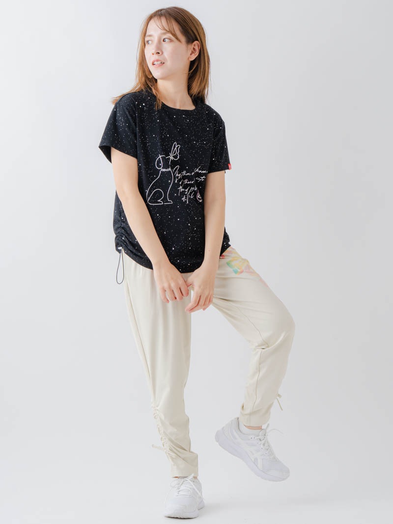 シルバーメタリックDogTシャツ ブラック 1634-1620