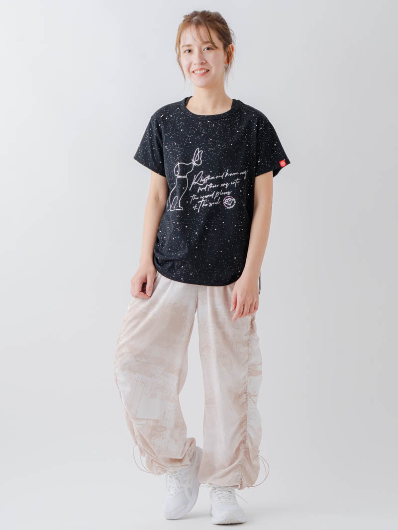 シルバーメタリックDogTシャツ ブラック 1634-1620