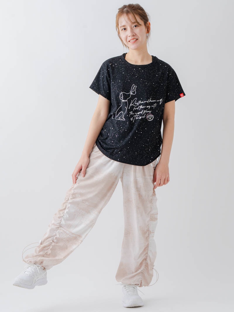 シルバーメタリックDogTシャツ ブラック 1634-1620