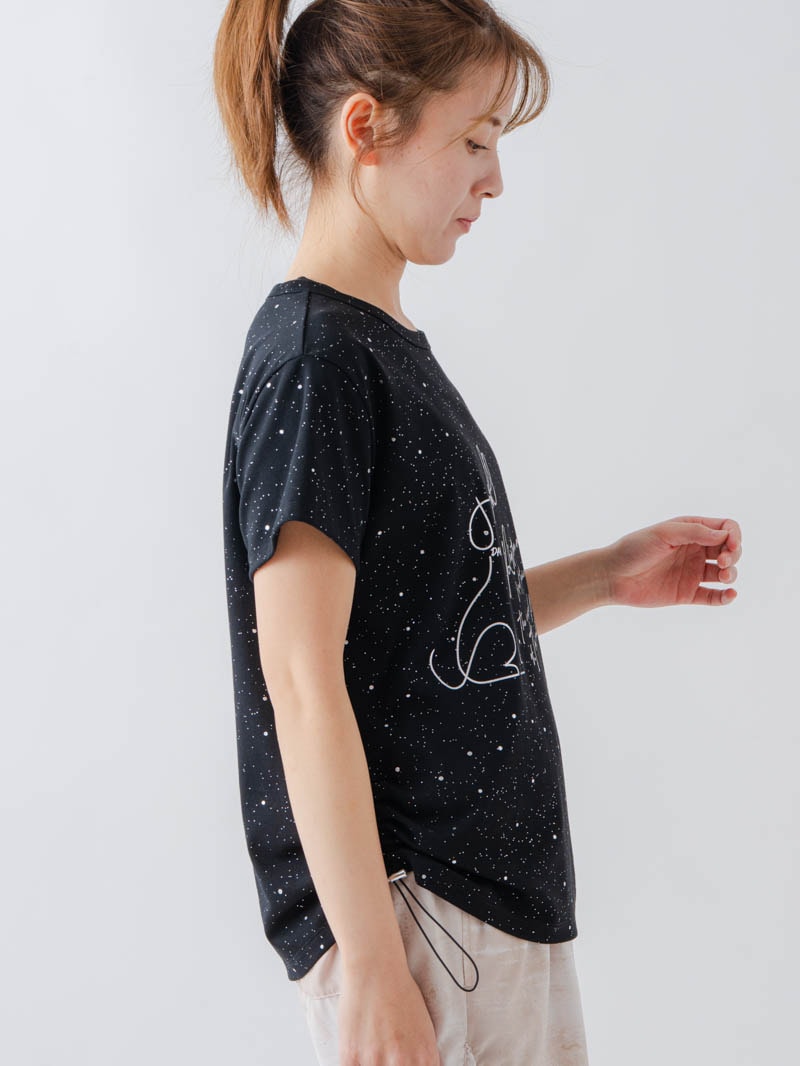 シルバーメタリックDogTシャツ ブラック 1634-1620