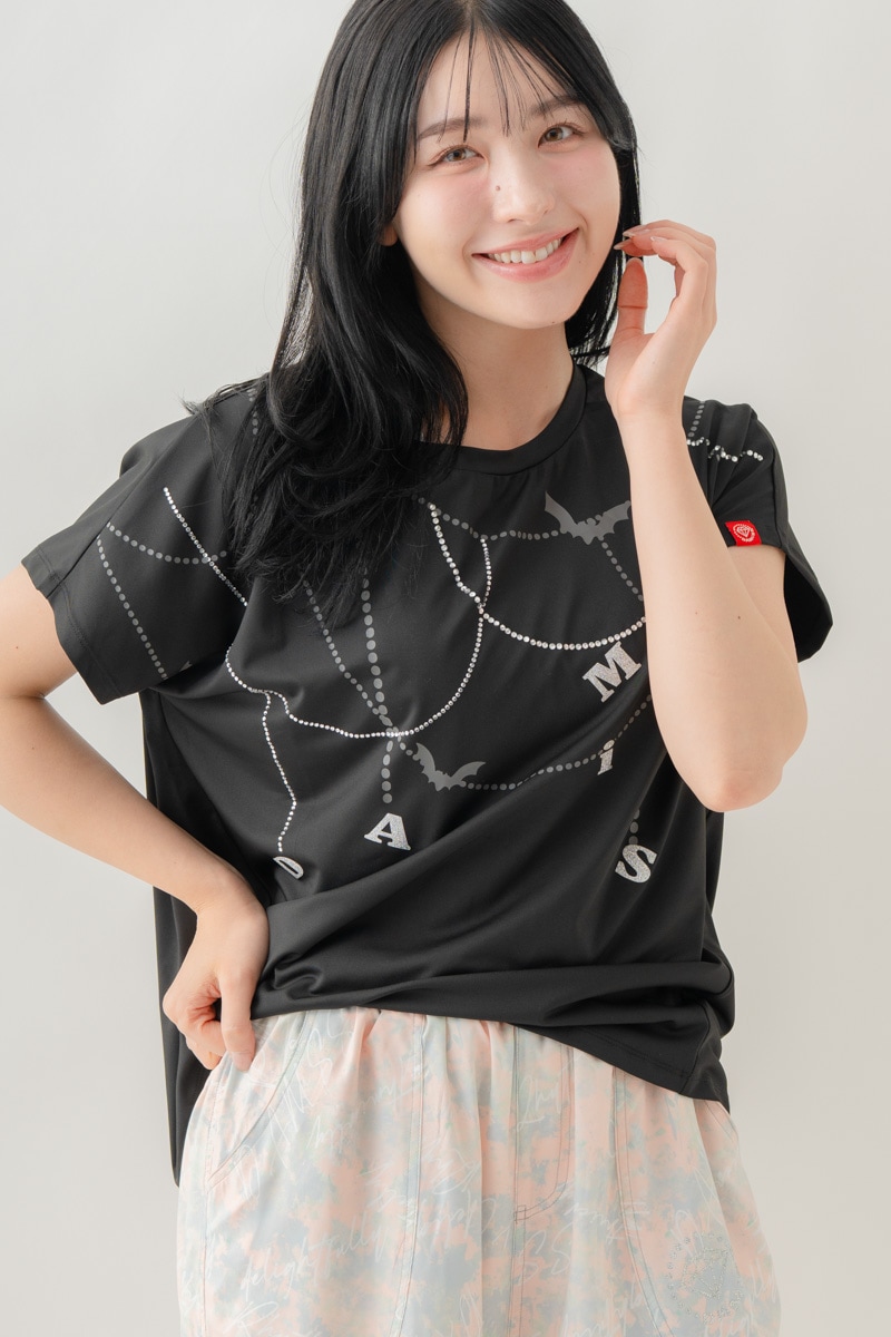 ジュエルパターンTシャツ  ブラック 1634-1493