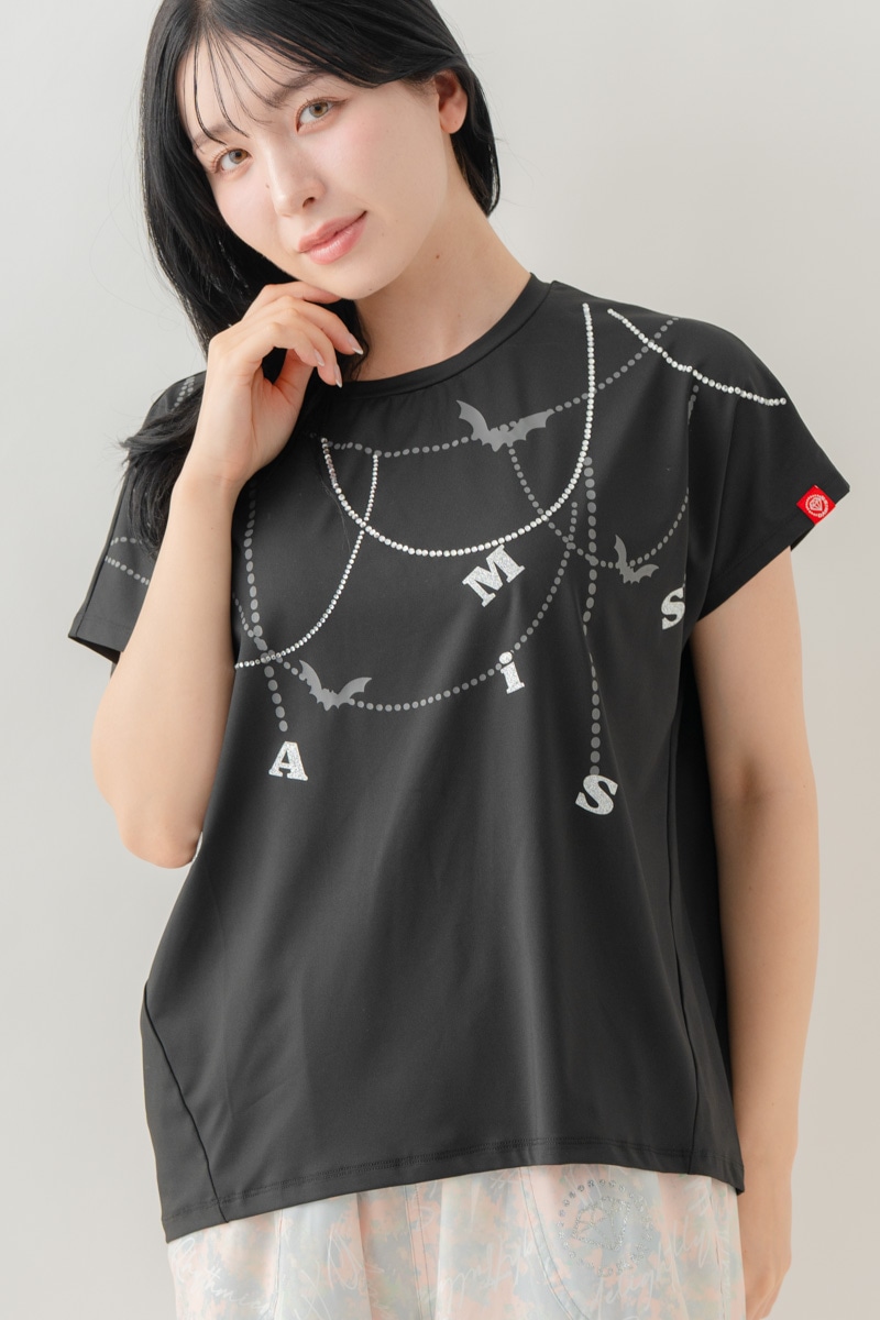ジュエルパターンTシャツ  ブラック 1634-1493