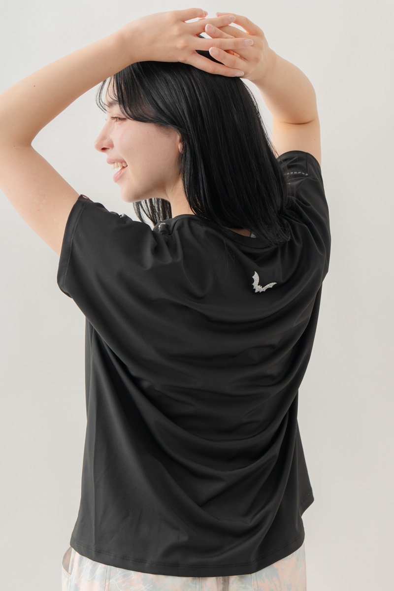 ジュエルパターンTシャツ  ブラック 1634-1493