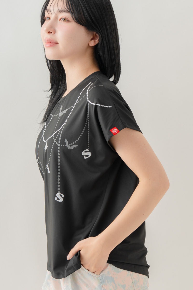 ジュエルパターンTシャツ  ブラック 1634-1493