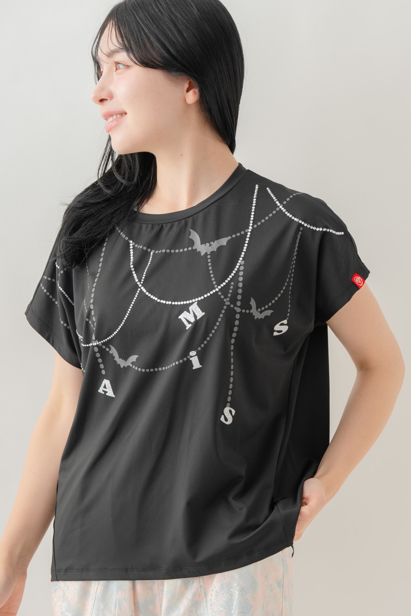 ジュエルパターンTシャツ  ブラック 1634-1493
