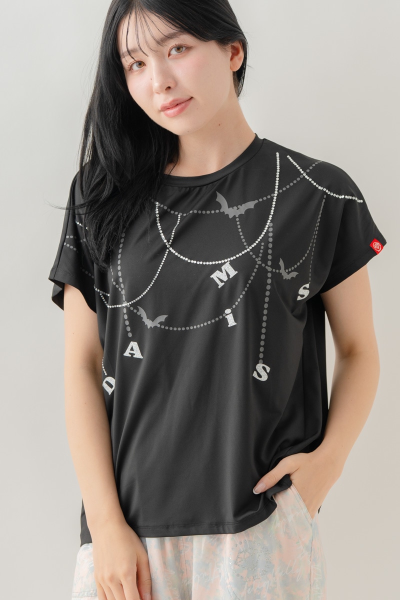 ジュエルパターンTシャツ  ブラック 1634-1493
