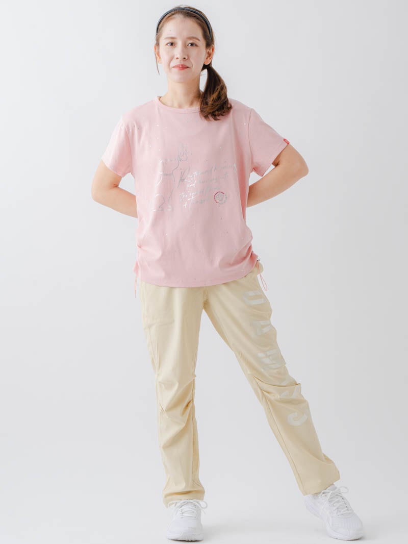 シルバーメタリックDogTシャツ  ピンク  1634-1620