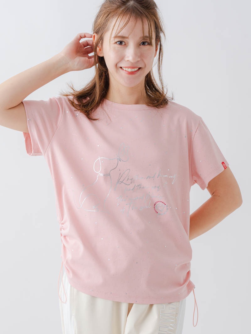 シルバーメタリックDogTシャツ  ピンク  1634-1620