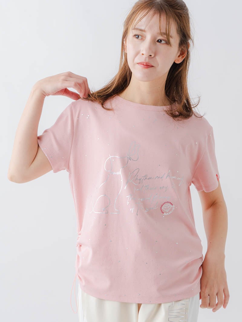 シルバーメタリックDogTシャツ  ピンク  1634-1620