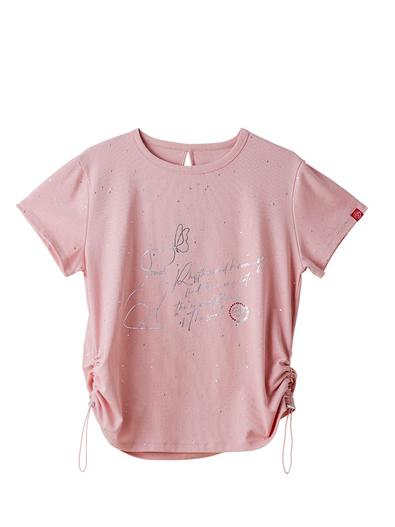 シルバーメタリックDogTシャツ  ピンク  1634-1620