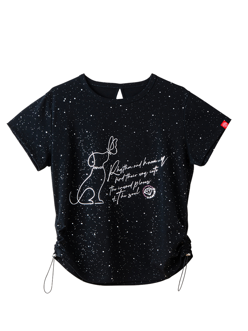 シルバーメタリックDogTシャツ  ピンク  1634-1620