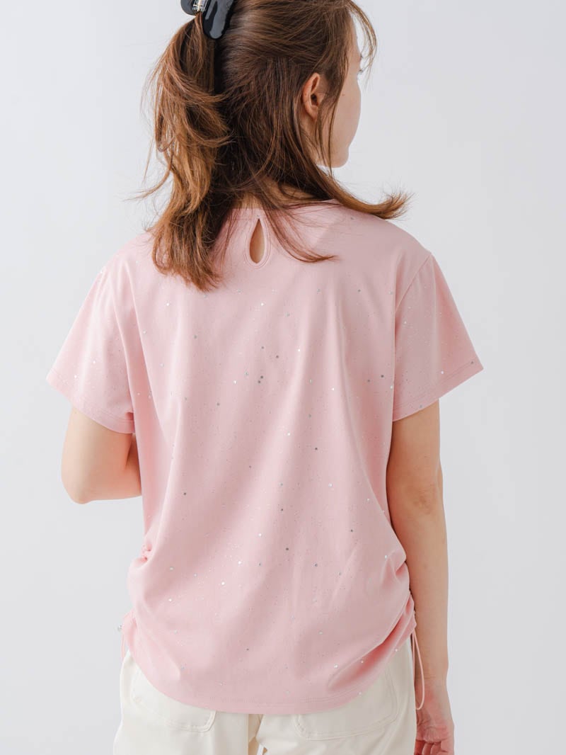 シルバーメタリックDogTシャツ  ピンク  1634-1620