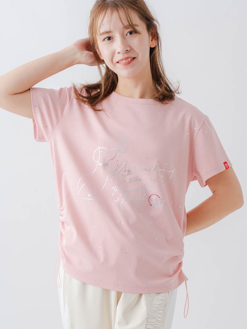 シルバーメタリックDogTシャツ  ピンク  1634-1620