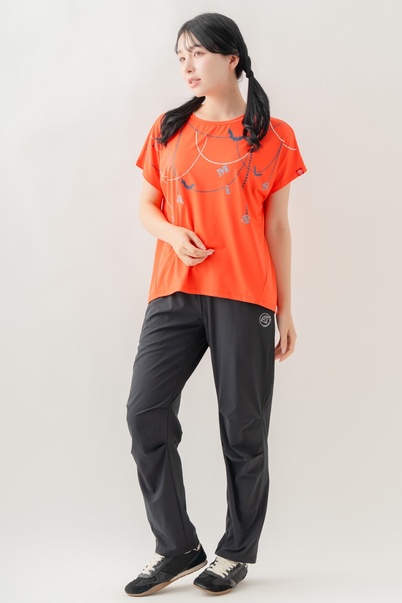 ジュエルパターンTシャツ  オレンジ 1634-1493