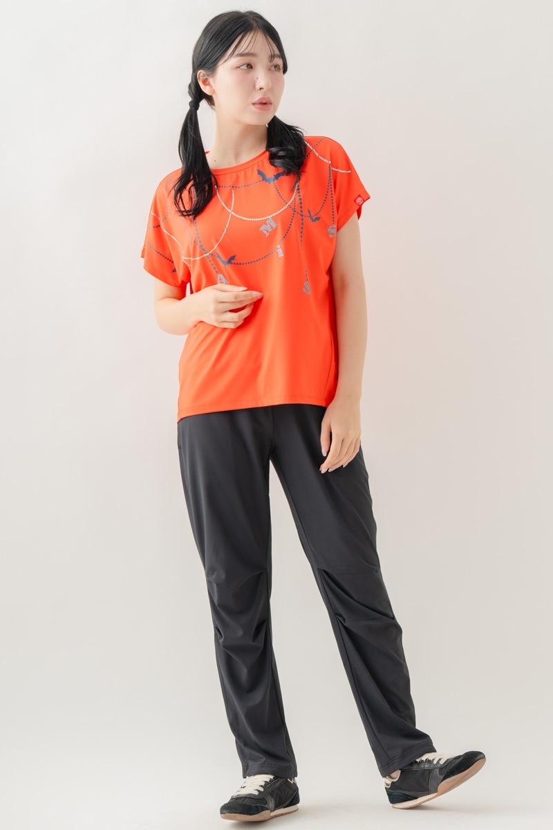 ジュエルパターンTシャツ  オレンジ 1634-1493