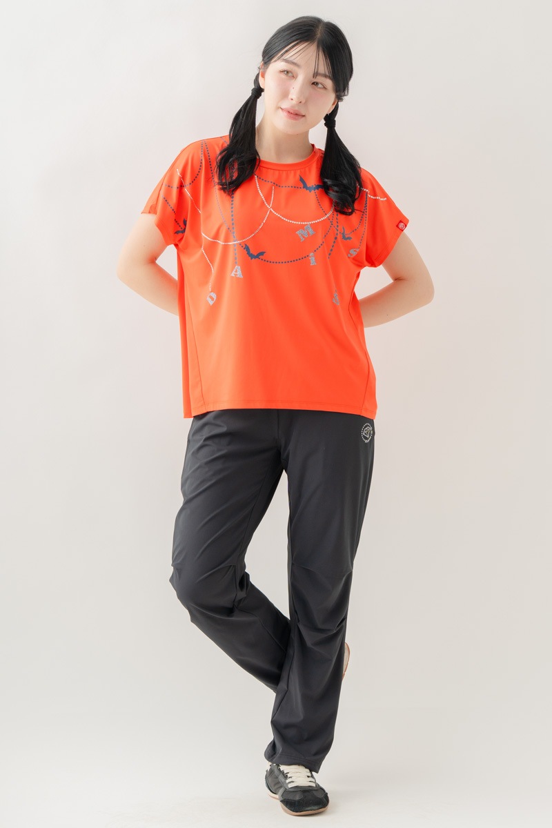 ジュエルパターンTシャツ  オレンジ 1634-1493