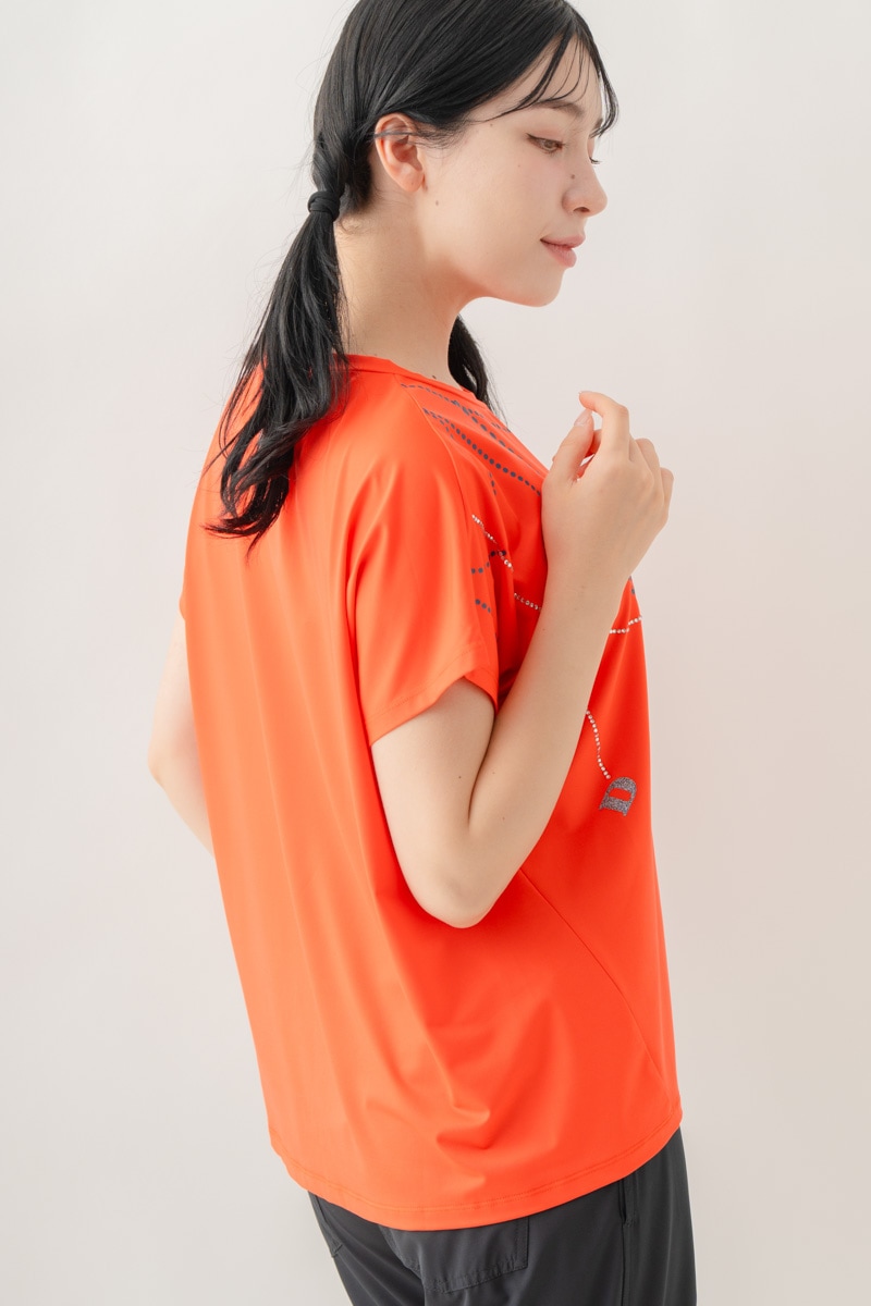 ジュエルパターンTシャツ  オレンジ 1634-1493