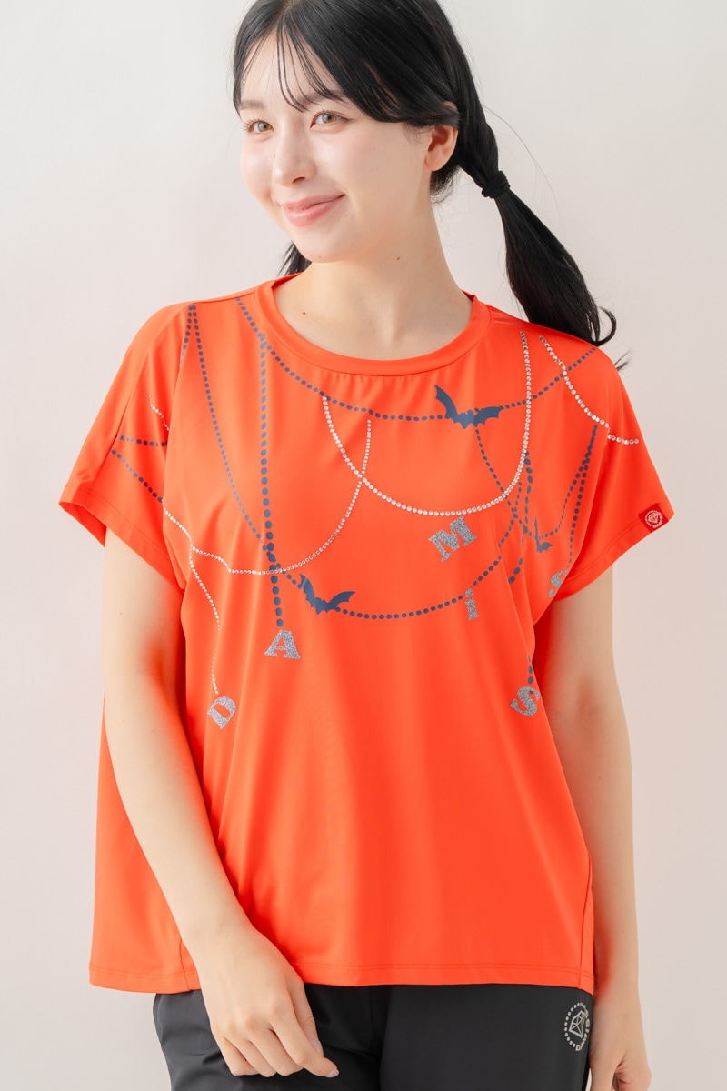 ジュエルパターンTシャツ  オレンジ 1634-1493