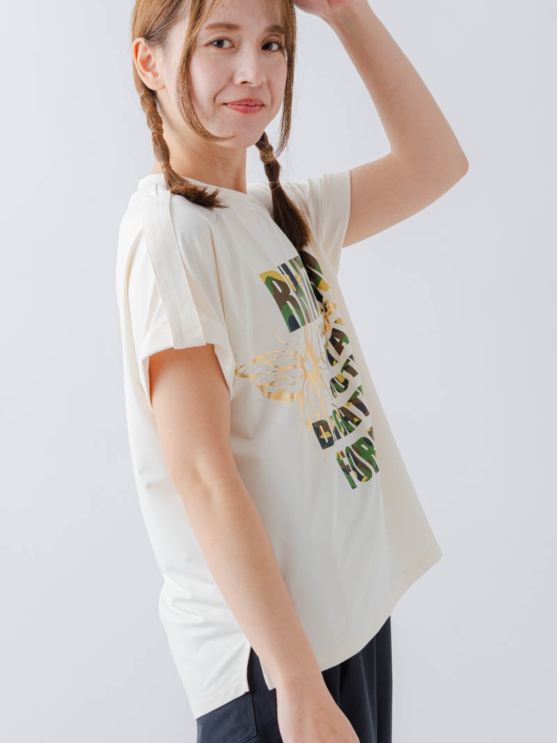 ARMYロゴTシャツ アイボリー 1634-1621