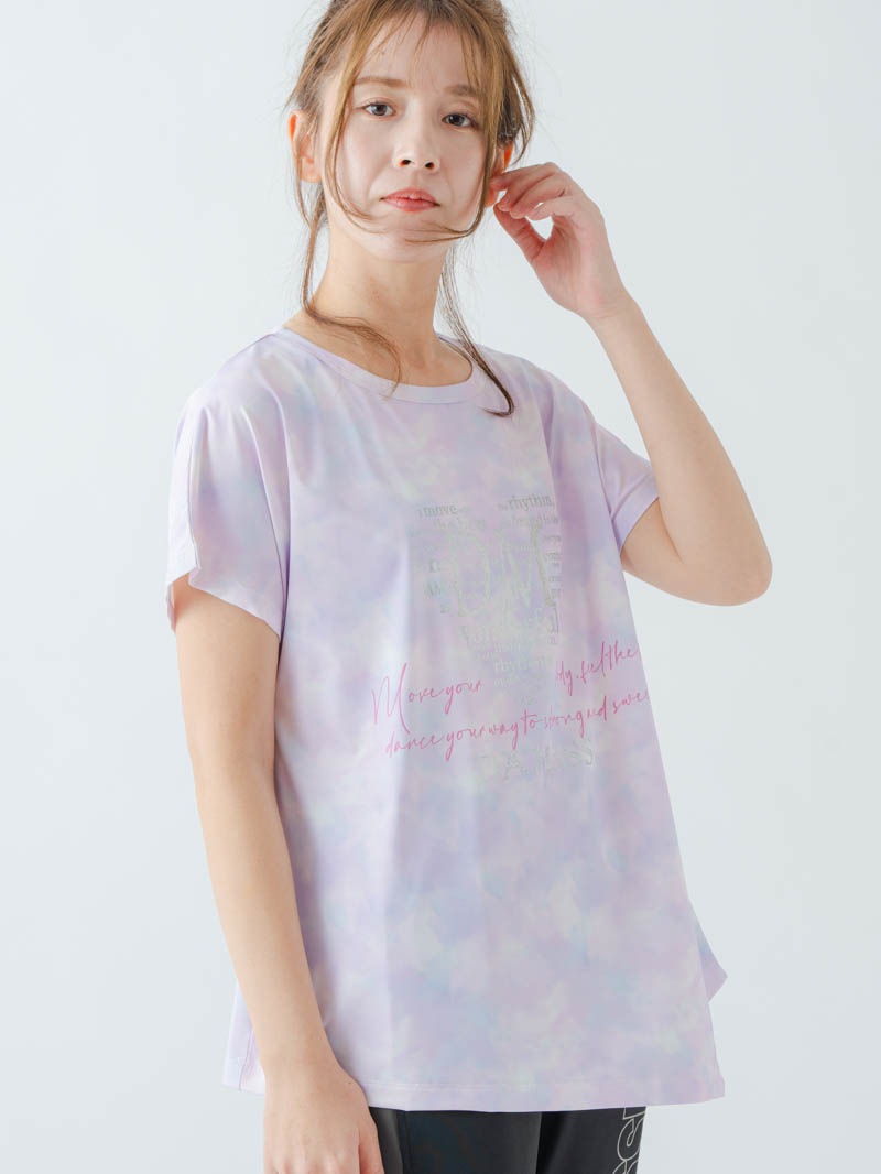 ホログラムチュニックＴシャツ  パープル  1634-1622