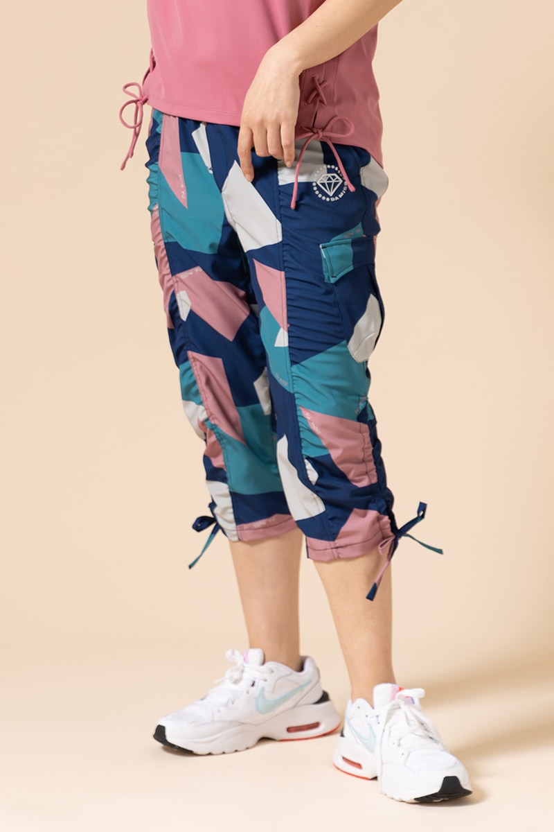 パネルプリントカプリパンツ ブルー 1431-1501 | D SHOP 着心地のいい