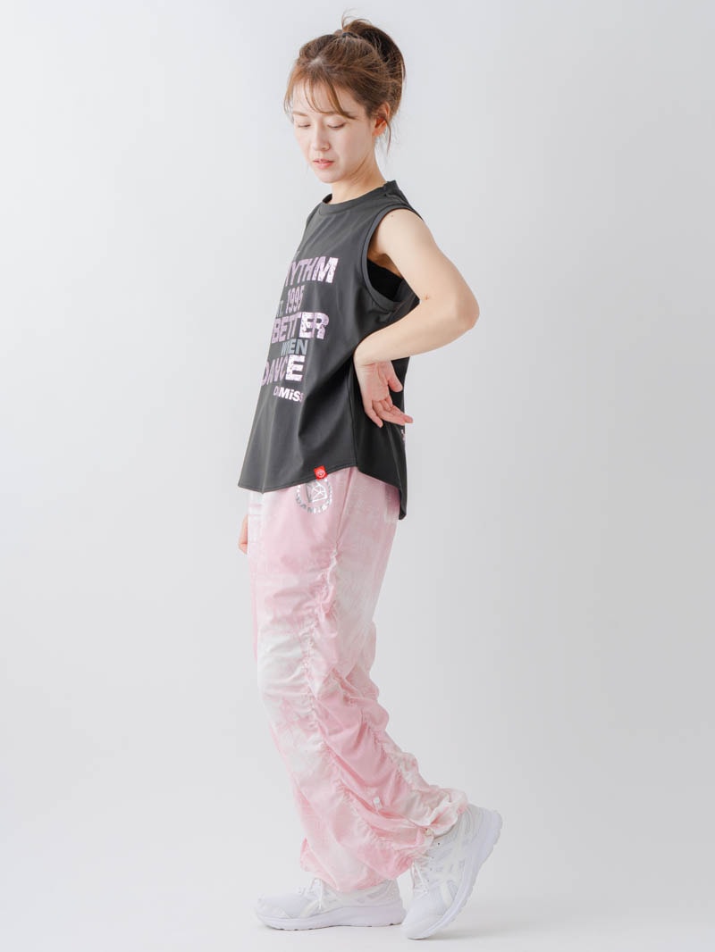 Airyシャーリングプリントパンツ  ピンク  1632-1801