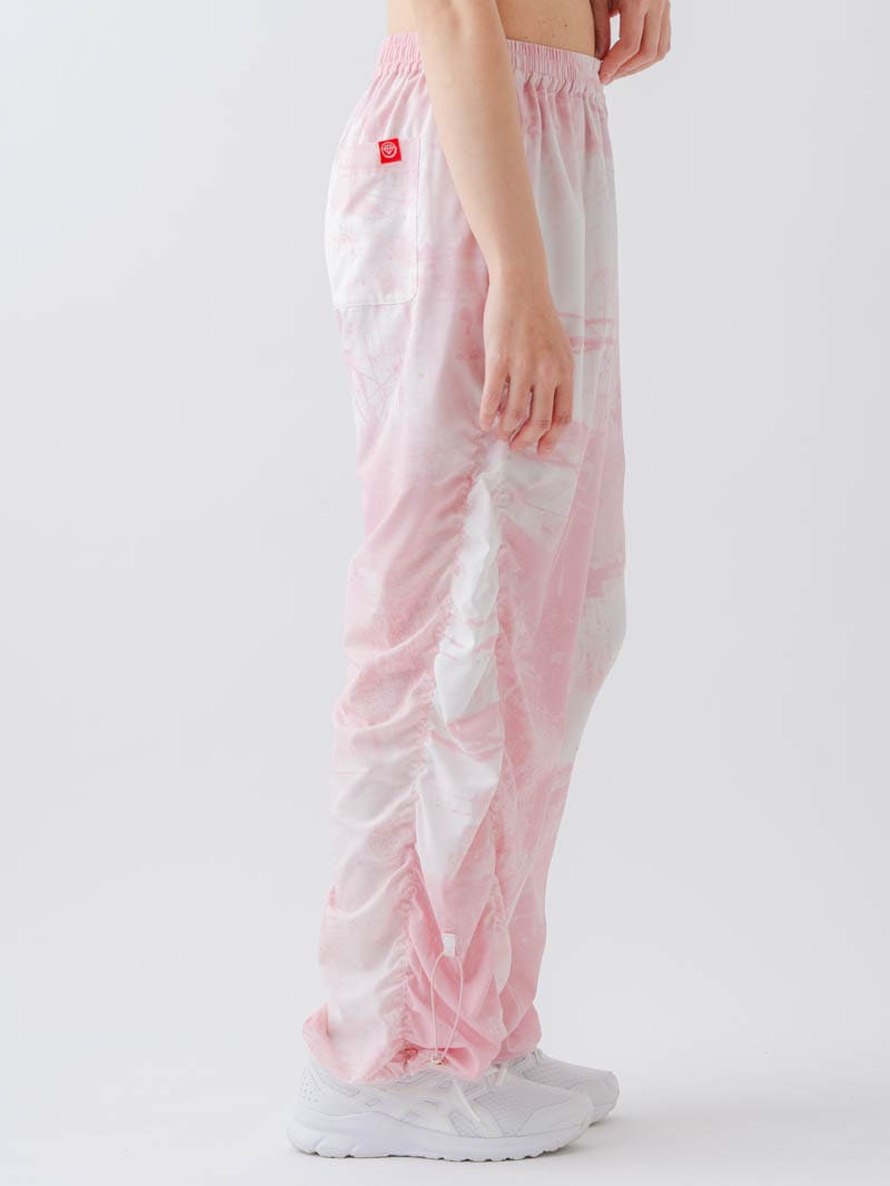 Airyシャーリングプリントパンツ  ピンク  1632-1801