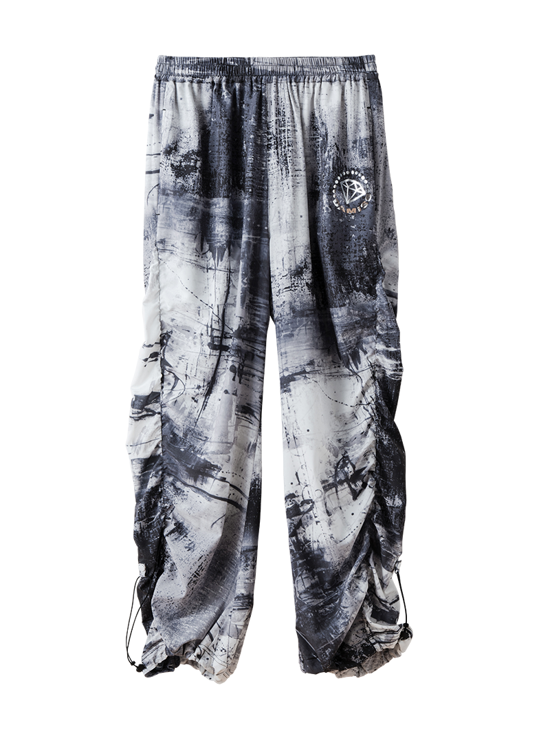 Airyシャーリングプリントパンツ  ピンク  1632-1801