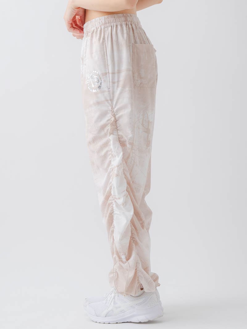 Airyシャーリングプリントパンツ  ベージュ  1632-1801