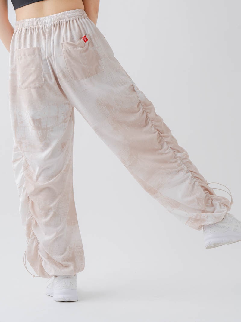 Airyシャーリングプリントパンツ  ベージュ  1632-1801