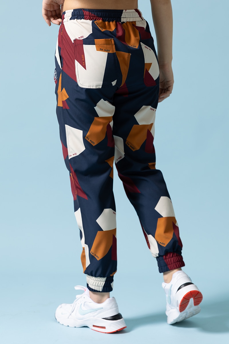 パネルプリントジョガーパンツ ブラウン 1432-1502