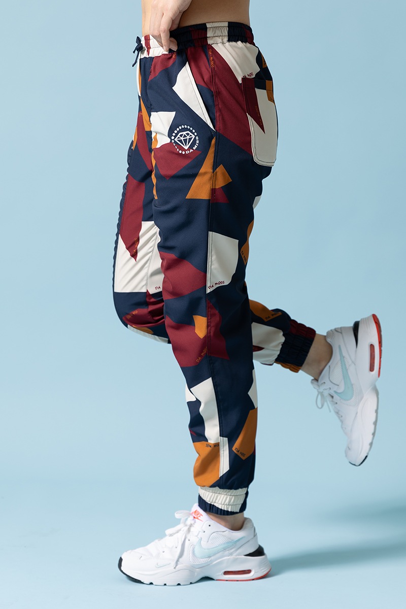 パネルプリントジョガーパンツ ブラウン 1432-1502