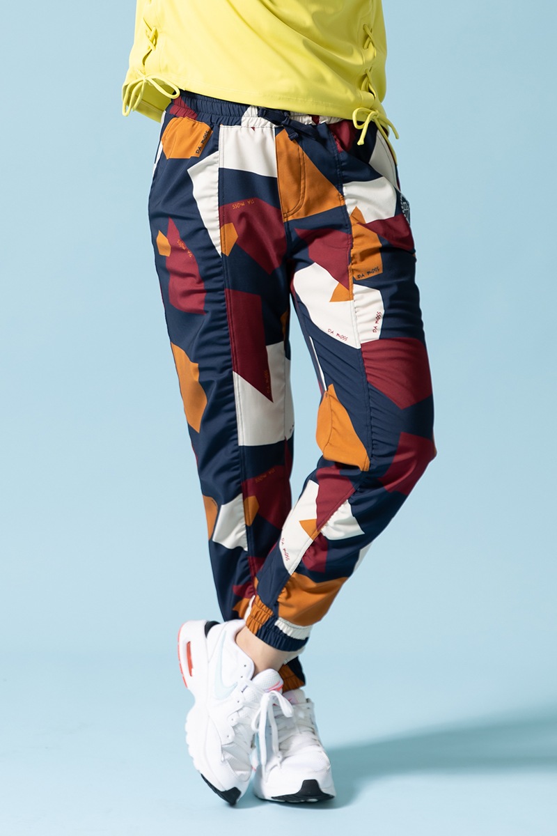 パネルプリントジョガーパンツ ブラウン 1432-1502