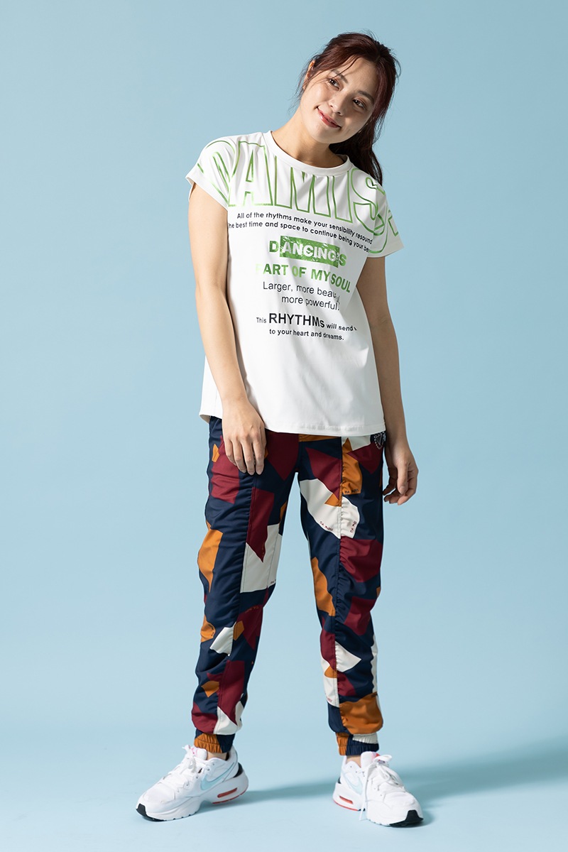 パネルプリントジョガーパンツ ブラウン 1432-1502