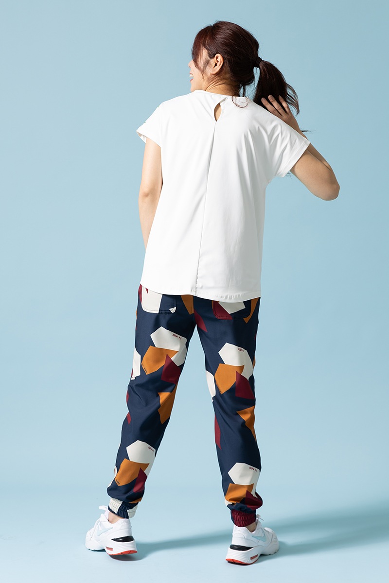 パネルプリントジョガーパンツ ブラウン 1432-1502