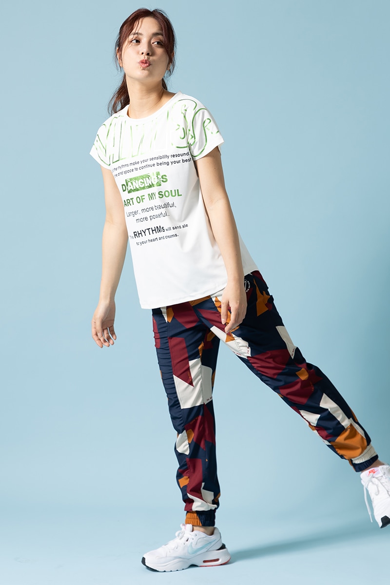 パネルプリントジョガーパンツ ブラウン 1432-1502