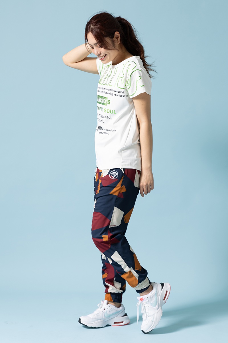 パネルプリントジョガーパンツ ブラウン 1432-1502