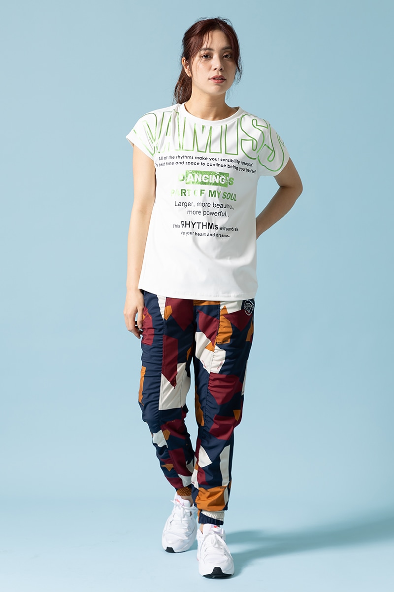 パネルプリントジョガーパンツ ブラウン 1432-1502