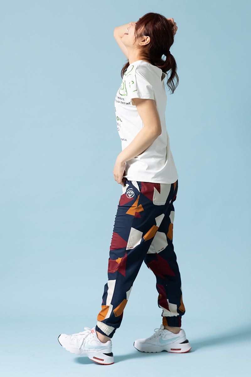 パネルプリントジョガーパンツ ブラウン 1432-1502