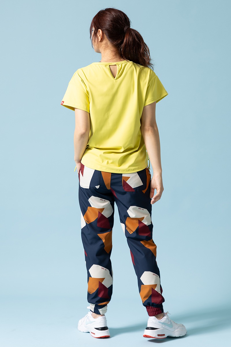 パネルプリントジョガーパンツ ブラウン 1432-1502