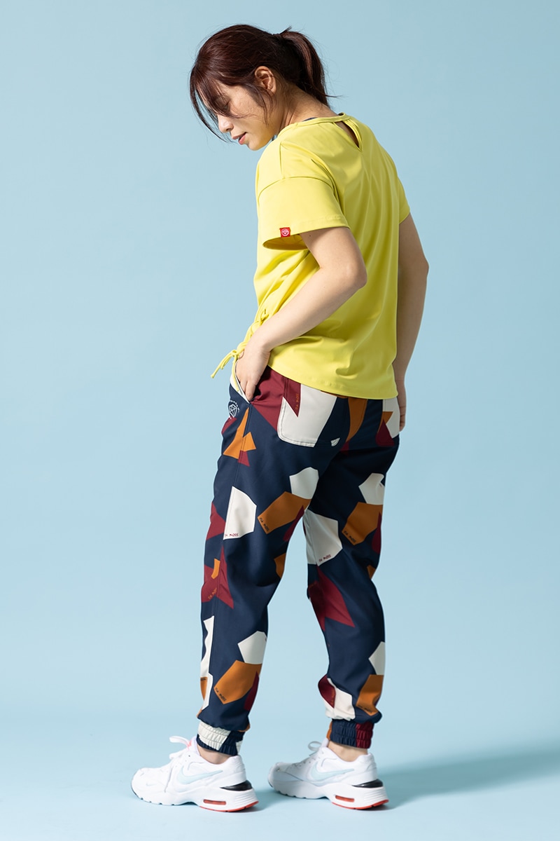 パネルプリントジョガーパンツ ブラウン 1432-1502