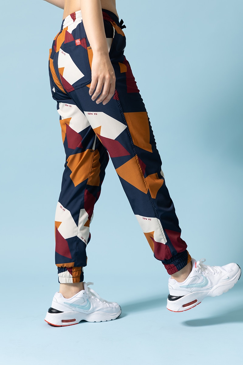 パネルプリントジョガーパンツ ブラウン 1432-1502