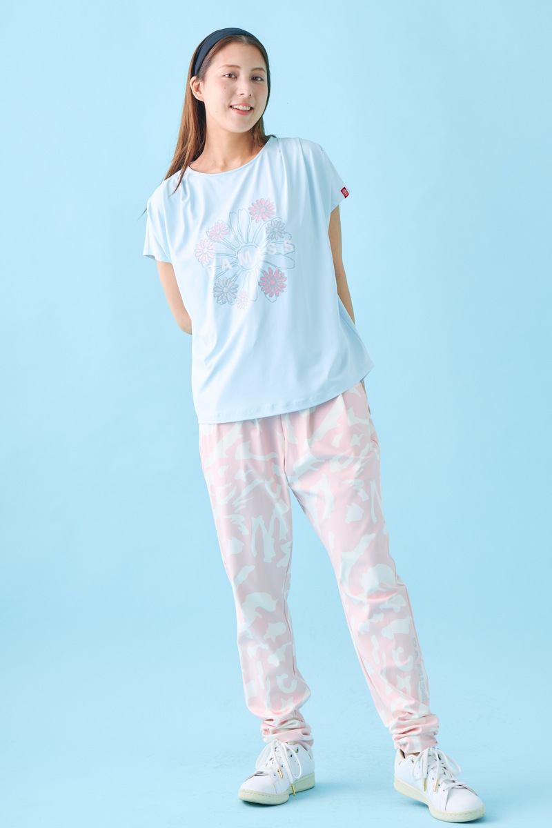 フラワータックTシャツ ブルー 1534-1431