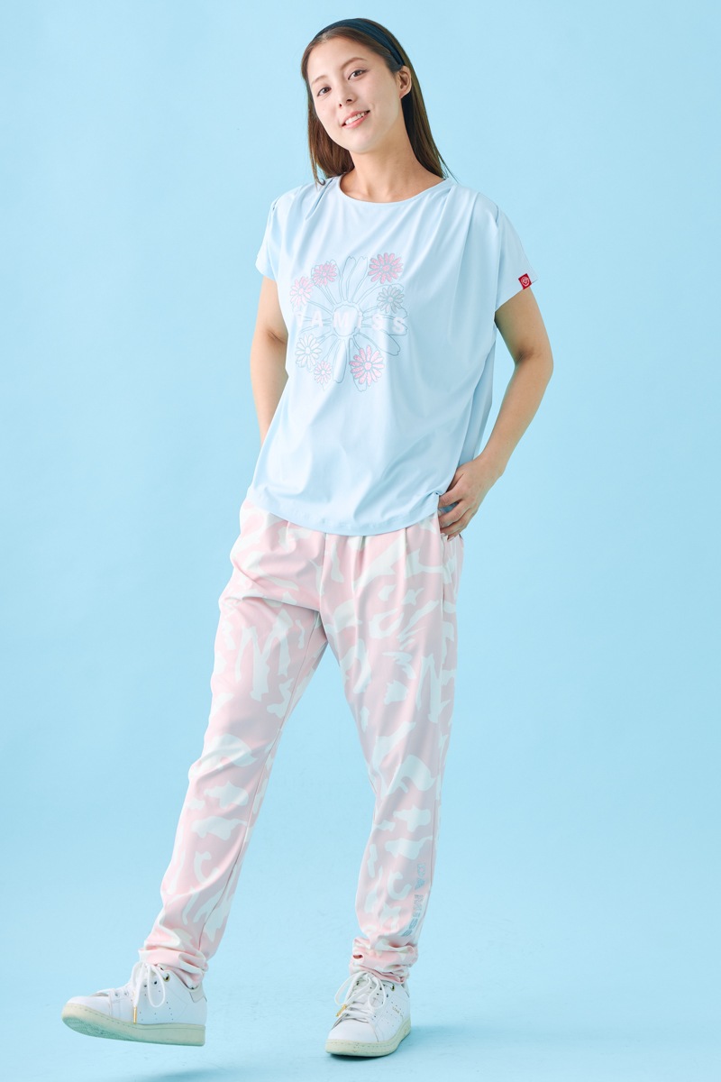 フラワータックTシャツ ブルー 1534-1431