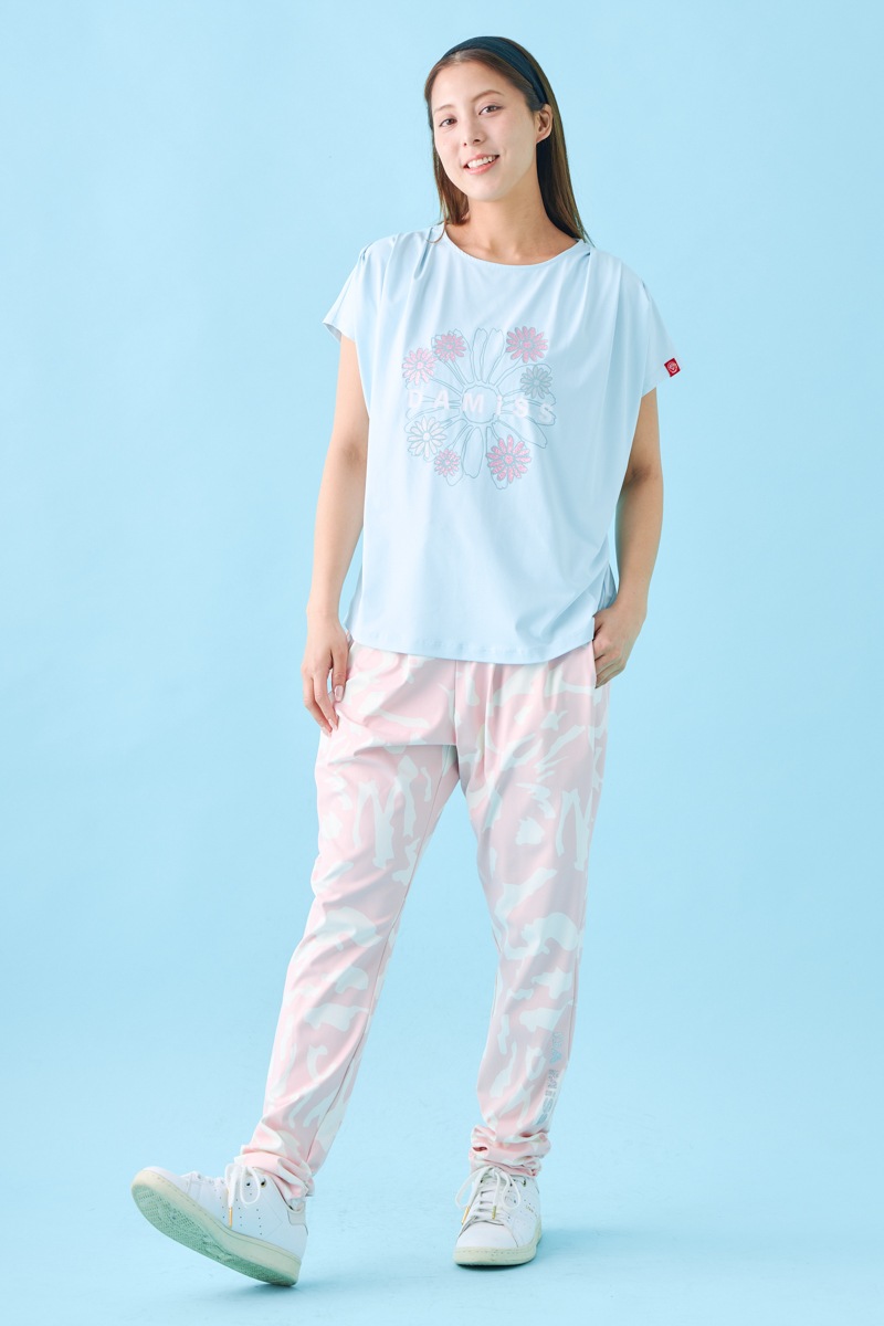 フラワータックTシャツ ブルー 1534-1431