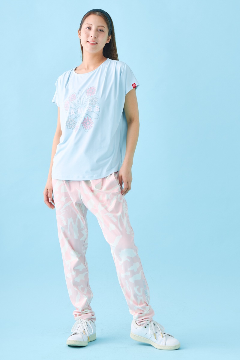 フラワータックTシャツ ブルー 1534-1431